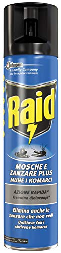 Raid Mosche & Zanzare Insetticida Spray - 3 pezzi da 400 ml [1200 ml]