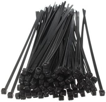 GILHOT ® 8" CABLE TIE BLACK ZIP WIRE SELF LOCKING TIE (100 PCS)