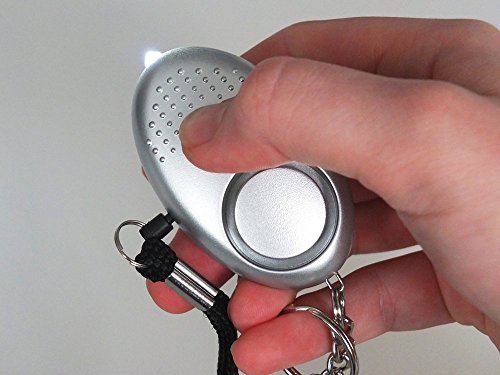NAGO Mini Alarm Schlüsselanhänger Taschenalarm Notfallalarm Panikalarm mit LED Leuchte Sirene ca. 140 dB silber - 5