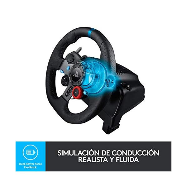 Logitech G29 Driving Force Volante de Carreras y Pedales, Force Feedback, Aluminio Anodizado, Palancas de cambio… - Image 5