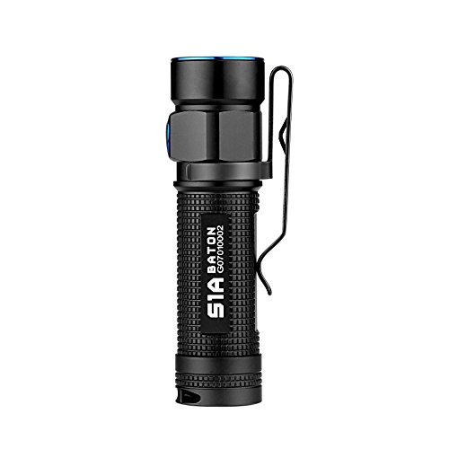 Olight® S1A Baton LED mini AA Taschenlampe max. 600 Lumen mit Cree XM-L2 LED - inkl. 1 x 1.5V AA Batterie oder 14500 Akku, Schwarz
