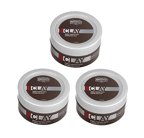 Loreal LP Homme Clay Paste 3 x 50 ml Styling Intensiver Matt-Effekt für starke Fixierung