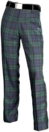 House of Henderson Gents Black Watch Tartan Check Trousers - Golf - Formal - Casual