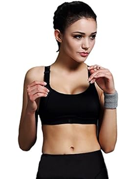 Encounter Handsome Komfort Damen Starker Halt Gepolsterter Push up Ohne Buegel Sport BH Bustier Stretch Sports...