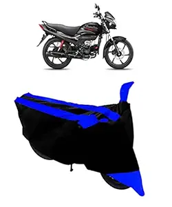 NEXTON Presents Semi Waterproof Bike Cover Compatible with Hero Passion Pro - Heatproof Fabric (Blue)