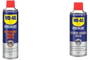Nettoyant Freins Wd-40 Specialist Moto 500Ml & Specialist Moto • Lustreur Silicone • Aérosol • Superbe brillance • Empêche le caoutchouc de craqueler et vieillir • Parfum fruité • 400 ML