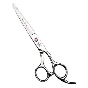 JIESENYU high-end Professional Hairdresser 6-inch Hairdressing Scissors 440C Steel Hair Salon Modeling Tool (a Cutting Scissors)