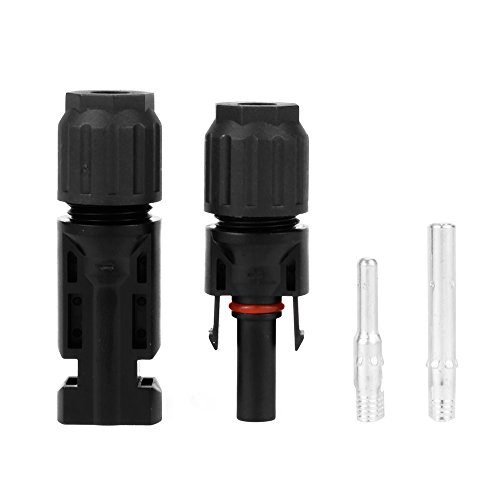 XCSOURCE 1 Paar MC4 PV Steckverbinder DC 1000V TUV 30A (4mm2, 6mm2) Stecker + weiblich M / F für Solar Panel AWG14 / 12/10 Kabel HS358 - 2