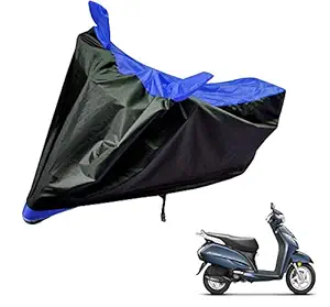 Auto Hub Water Resistant Bike Body Cover for Honda Activa 3G - Black/Blue