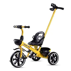 Baybee Hero III Tricycle for Kids, Plug & Play Cycle for Kids Ride on with Storage Space & Parental Handle, Kids Tricycle|Baby Children Cycle| Tricycle Cycle for Kids 2 to 5 Years Boys Girls (Yellow)