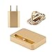 Produktbild iprotect Original Super 3 in 1 Set Dockingstation Ladestation und USB Datenkabel Ladekabel und Netzteil Adapter für Apple iPhone 5 5s 5c SE, iPhone 6 6s, iPhone 7, iPhone 8, iPhone X in Gold