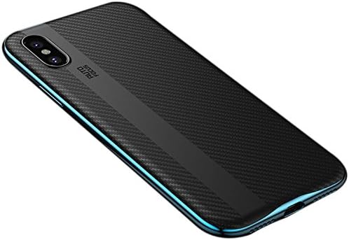 iPhone X Case, iPhone 10 Case, PC+TPU Carbon Fiber Texture Brushed | [Drop Protect, Shock Absorbent, Shatter Proof] Protective Case [Supports Wireless Charging] for 5.8" Apple iPhone X / iPhone 10 (Blue)