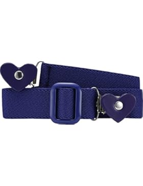 Playshoes Mädchen Elastik-Gürtel Herz-Clip Uni