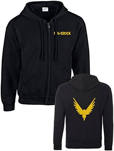 Inspired Logan Paul Maverick Zipped Hoodie Gold Print Unisex Adults Youtuber Funny Gift (XX-Large)