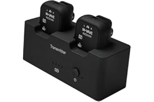 M-Vave WP-12 - Sistema de monitorización intraauditiva inalámbrica - Transmisión de Audio de 2,4 GHz, 24 bits/48 kHz, Alcance de 30 m, batería de Larga duración, múltiples Modos