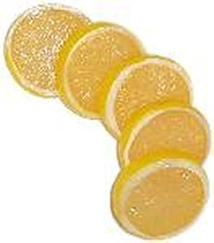 Qingsun 5 Pcs Artificial Fake Lemon Slice Resin Simulation Lemon Home Decoration