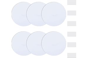 UFURMATE Vägghålskyddsplatta för vägg, 6 st takskydd i PVC-plast tomt runt dekorativt väggplatta reparationssats för golv, tak och vägg (5 tum)