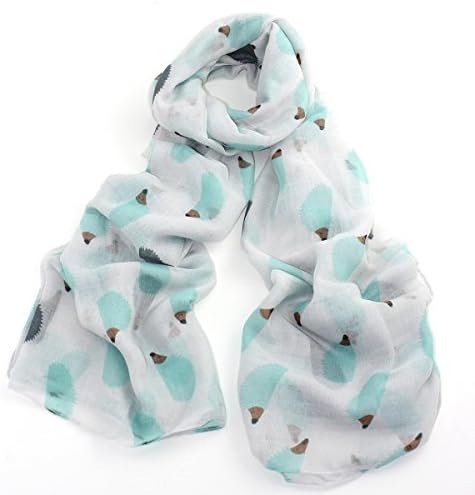 White Hedgehog Cute Print Scarf Scarves Wrap Shawl Winter Pashmina Christmas Gift