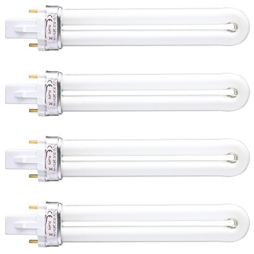 AllRight 9W UV Lamp Bulbs Nail Art Lamp Dryer 4 Pcs