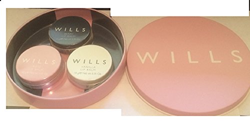 Jack Wills Lip Balm Trio – Gift Tin – Rose, Berry and Vanilla