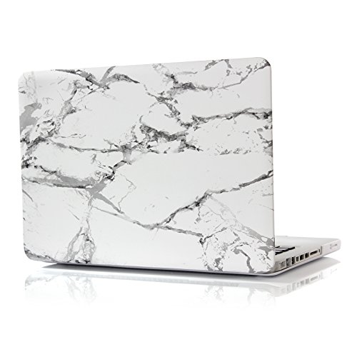 Macbook Pro 13 Hülle,Aomo Macbook Pro 13 Zoll Tasche Marmor Muster Gummi Beschichtet Hartschale Sleeve Schutzhülle für Macbook Pro 13.3 Modell: A1278 [Marmor Muster Weiß 01] - 2