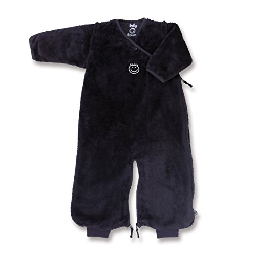Baby Boum Unisex Baby 70cm Long 3-in-1 Sleeping Bag and Jumpsuit with Removable Sleeves Charcoal Grey 0-9 Months