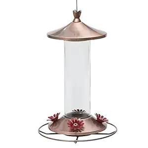 Perky-Pet 710B Elegant Copper Glass Hummingbird Feeder with Free Nectar