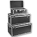 Produktbild Torrex 3er Set Alu-Boxen 26 / 67 / 100 Liter abschließbar in Schwarz oder Silber - Alukiste Werkzeugkiste Transportbox Lagerbox Lagerkiste (Schwarz)