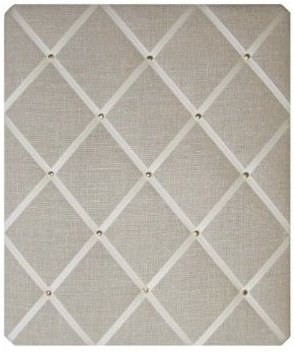 Pinnwand/Memo Boards/X-Large 48 x 60 cm Laura Ashley Leinen mit Criss Cross Bänder & Chrom Nieten, Bulletin Boards, Nachricht Boards - 2
