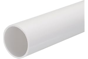 QUARKZMAN Tube Rigide en PVC Tube Rond 36mm ID 40mm OD 20cm Longueur Blanc pour Conduites d'Eau, Artisanat, Manchons de Câbles