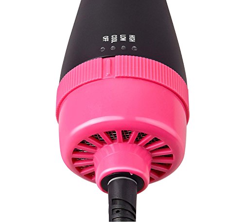 One Step Hair Dryer and Volumizer  Meraif Salon Hot Air Paddle Styling Brush Negative Ion Generator Hair Straightener Curler for All Hair Types