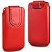 Produktbild Deet® Nokia 108 Premium PU Leder Pull Tab Flip Case Cover Tasche mit Magnetverschluss [rot]