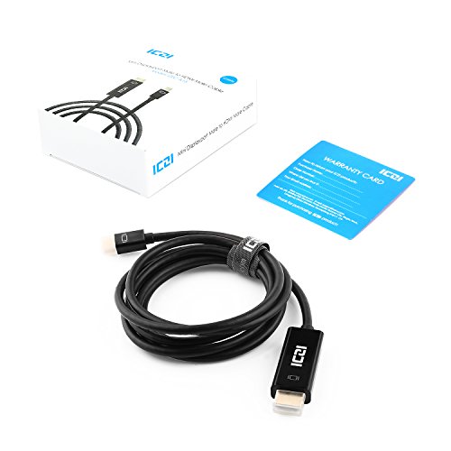 ICZI Mini Displayport auf HDMI Kabel, 1080p Full HD Vergoldete Kontakte Mini DP auf HDMI Kabel für PC und Apple / MAC, MacBook Pro, MacBook Air, Lenove Thinkpad usw. (1.8m) - 6