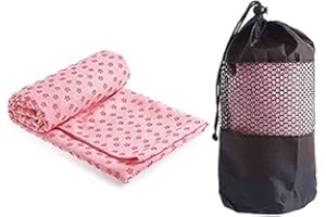 GIMIRO Microfibre Yoga Mat Towel, Anti-Skip Plain Color Yoga, Pilates, Sports,Fitness,Home,Beach, Traveling, Camping