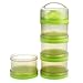GWELL BPA Free Four Chamer Formula Milk Powder Dispenser and Snack Container Green