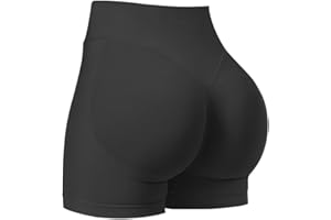 JN JANPRINT Womens Running Gym Cycling Shorts Hidden Scrunch Bum Butt Lifting High Waisted 4.5" Seamless Booty Shorts