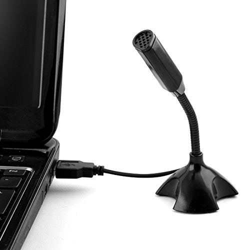 sourcingmap® Schwarz Flexibel Studio USB 2.0 Stand Multimedia Mikrofon für PC Laptop - 3