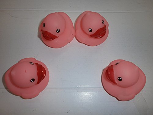 4 Badeenten Rosa ca. 6 cm groß Gummiente – Mitgebsel Tombola - 3