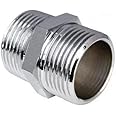 Every Drop Is Precious Shower Connector for Extra Long Hose - Chrome Brass Length Extender Attachment - 1/2"