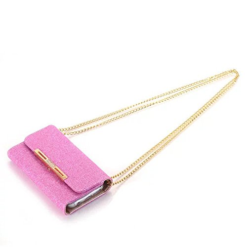XGUO iPhone 6 Plus 6S Plus Multifunktions Geldbörse Clutch Bling Kristall Schutzhülle Case Cover Mit 7 Kartenfächer Wallet Brieftasche abnehmbaren Magnet Handy Schutzhülle(iPhone 6 Plus/6S Plus,Rose) - 8