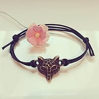 Fuchs Armband in Schwarz Bronze Größenverstellbar, fox / vintage / ethno / hippie / must have / statement / florabella schmuck