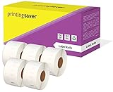 5 Rollen 99012 S0722400 36mm x 89mm Adress-Etiketten kompatibel für Dymo LabelWriter 4XL 450 400 330 320 310 Twin Turbo Duo Seiko SLP 450 420 400 240 220 200 120 100 Pro Plus (260 Etiketten pro Rolle)