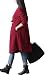 Vogstyle Women's Casual Long Sleeve Trench Coat Medium Style 1-Wine Red