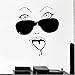 Produktbild Whwd 56X72 Cm   Frech Mädchen Gesicht Wandaufkleber Mode Wandkunst Für Wohnkultur Wohnzimmer Dekoration