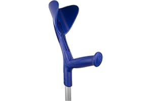 QUERALTO Muleta ortopédica para andar, Bastón inglés, 1 unidad, Regulable en altura, puño ergonómico, Color azul, Aluminio