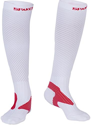 Fracer Womens Performance Sports Graduated Compression Socks White