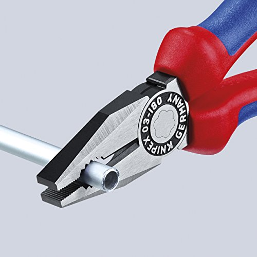 KNIPEX 03 02 180 Kombizange schwarz atramentiert mit Mehrkomponenten-Hüllen 180 mm - 4