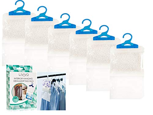 Deshumidificadores colgantes interiores ayudan a detener la humedad, el moho y la condensación, absorbe hasta 3 veces su propio peso en agua, de LIVIVO