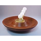 Kerzenhalter Kerze Wachskugeln Apfel, Apfelbaum Holz Edelholz Teelichthalter