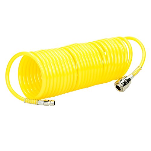 ECD Germany 440 mm Reifendruckpistole Druckluftpistole Reifenfüller + 7.5 m Druckluftschlauch Luftschlauch Spiralschlauch - 5